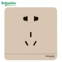 施耐德电气(Schneider Electric) 绎尚薄暮金 开关插座86型面板 家用墙壁式 五孔一开单控弱电插座