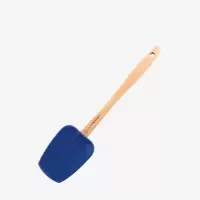 法国Le Creuset酷彩食品级硅胶大号锅勺锅铲子木长柄家用护锅厨具28cm 蓝色单个