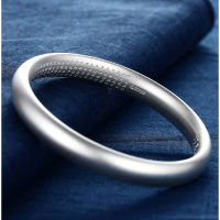 禅意心经古法银手镯20G