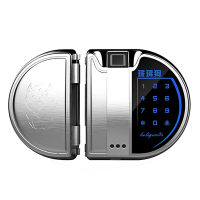 玻璃狗玻璃门指纹锁双开门【标配+APP远程】