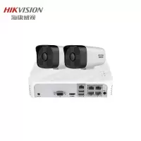海康威视监控设备套装200万网络高清监控摄像头DS-IPC-B12V2-I 搭配海康硬盘录像机50米红外 2路+2T