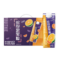 伊利优酸乳 缤纷果果粒牛奶饮品柚子卡曼橘味 210g*12盒