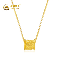 中国黄金3D足金六字大明咒硬金串珠