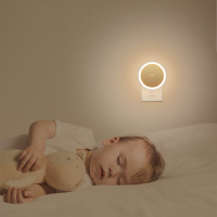 Yeelight插电小夜灯人体感应家用卧室过道光控睡眠节能床头夜光灯