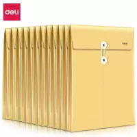 得力5910高级档案袋(黄)(只)(12只/包)