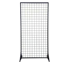 架子 铁丝网格置物架网片落地网架袜子架子手机配件耳环饰品挂钩展示架(黑/白)
