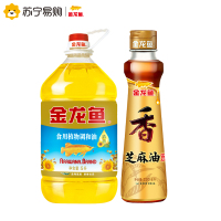 金龙鱼 葵花籽食用调和油5KG+金龙鱼 芝麻油 220ML