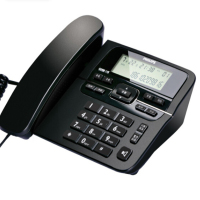 电话机座机 固定电话 办公家用 来电显示 双接口 免电池 黑色