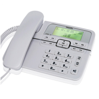 电话机座机 固定电话 办公家用 来电显示 双接口 免电池 灰色