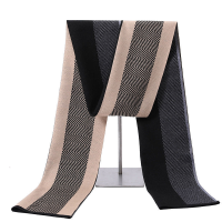 企购优品 秋不了 格子商务针织仿羊绒围巾 颜色图案随机