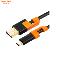 包尔星克 USB3.1Type-C数据线手机充电线 荣耀8/P9/乐视1黑橘色1米 CCGAA010