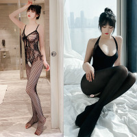 浅眸情趣丝袜连体衣女式破洞诱惑开档露乳透明免脱性感女士情趣内衣职业套装制服蕾丝学生吊带裙子三点式比基尼后入式超骚成人用品