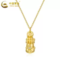 中国黄金貔貅钻石吊坠
