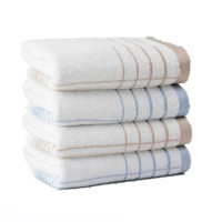 洁丽雅 W0338 A类纯棉细条纹毛巾 4条装