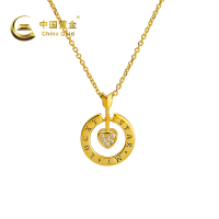 中国黄金比心套链