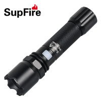 神火A10强光手电筒LED中间开关USB可充电巡逻探照灯(BY)