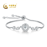 中国黄金 S925银圆形灵动手链