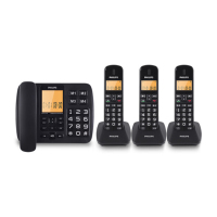 无绳电话机 固定座机 子母机 家用办公 一键拨号 三方通话 一拖三 (黑色)