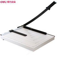 得力(deli)8012钢质切纸机 A3手动切纸刀裁纸刀 名片照片相片切割铡刀手动裁纸机图文切纸机