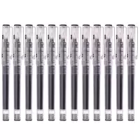 白雪(snowhite)中性笔直液式走珠笔签字笔 X55 0.5mm针管型12支装