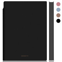 得力(deli)22290黑色 A5/112张莫兰迪色系可插笔皮面本 肤感雅致记事本日记本笔记本子文具办公用品