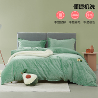 LOVO乐蜗罗莱家纺床上加厚四件套法兰绒套件单人宿舍双面绒三件套