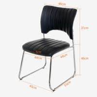 无扶手办公皮椅