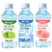 WQMD花蜜家苏打水天然水饮料无糖无气弱碱蜜桃味360ml/瓶x24瓶