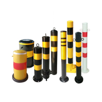 企购优品30cm钢管警示柱铁移动式柱