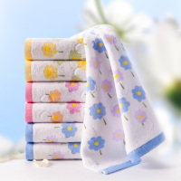 纯棉面巾田园风光清爽素雅柔软6135