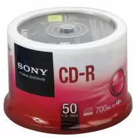 索尼 刻录光盘 CD-R 48速 50片装 cd刻录盘 空白 光盘 一次性刻录盘 700兆/张