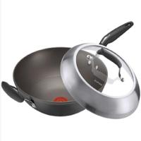 苏泊尔火红点钛金刚无油烟炒锅.钢玻盖-PC32HA3(NY)