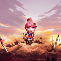 王者荣耀 传说之刃花木兰Q版手办 王者手办游戏周边商城模型玩具公仔摆件