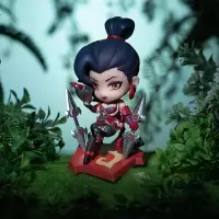 王者荣耀 信念之刃阿轲Q版手办 王者手办游戏周边商城模型玩具公仔摆件