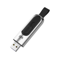 DM 64GB USB3.1 U盘 承影PD165 银色 推拉保护高速电脑u盘 金属车载优盘