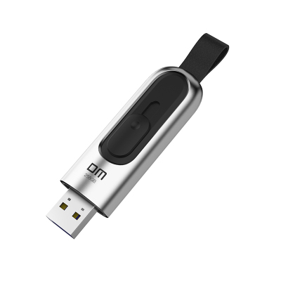 DM 256GB USB3.1 U盘 承影PD165 银色 推拉保护高速电脑u盘 金属车载优盘