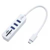 DM Type-C分线器 C30 带手机相机SD/TF卡读卡器 10CM 高速扩展HUB集线器 笔记本电脑拓展转换器