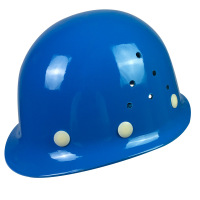鑫马 原顶按压式调节安全帽建筑工地防护安全帽 带透气孔 XM-001(玻璃钢) 蓝色