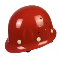 鑫马 原顶按压式调节安全帽建筑工地防护安全帽 带透气孔 XM-001(玻璃钢) 红色
