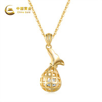 中国黄金 S925银镶锆石福袋项链