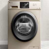 小天鹅 洗衣机全自动滚筒 8公斤超薄款家用变频金色