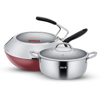 伯尔尼斯 魔兽之恋不锈钢火锅精铁炒锅两件套BENS-301 单套装