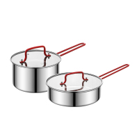 赫曼德(nolte) 菲尔德不锈钢两件套 HMD-9821 煎炒锅+奶锅