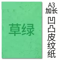 封面纸凹凸草绿色皮纹纸 胶装封面纸100张 凹凸皮纹 /A3++230g(460*297mm）