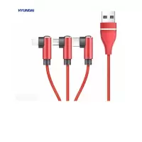 现代(HYUNDAI) 韩国现代NB002 一拖三弯头快充数据线