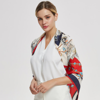 恒源祥 素绉缎真丝大方巾HYX019WJ