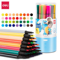 得力水彩笔套装学生多彩可洗水彩笔/绘画笔 幼儿园儿童休闲绘画笔 蓝色 1盒装 7060-36