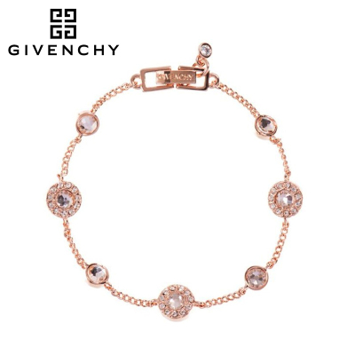 Givenchy/纪梵希 清新系列闪耀 施华洛世奇人造水晶玫瑰金色女士手链