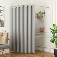 定制更衣室门帘布落地式+折叠轨道杆