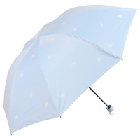 天堂 黑胶三折晴雨伞和平天使33651E 单个装